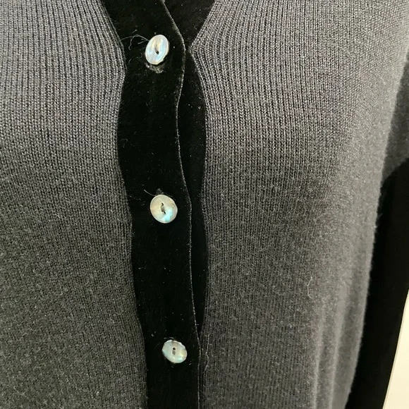 Express Tricot Vintage Black Wool blend Velour Long Sleeve Women’s Large - Picture 4 of 4